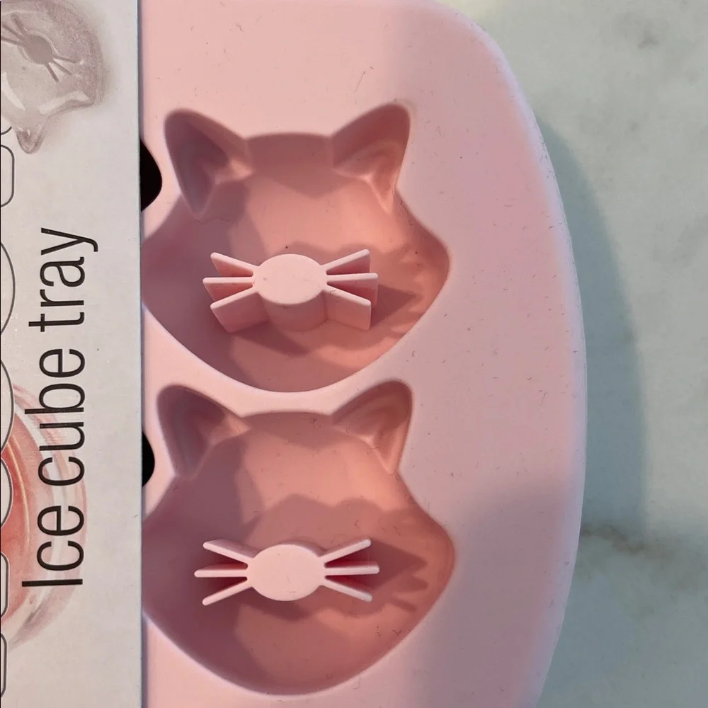 Joie Pink Meow Ice Cube Tray Pink Cat Shaped Silicone